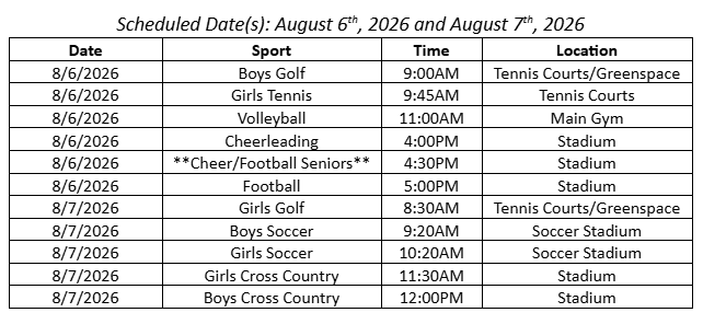 Fall 2026 HHS Picture Schedule 1781096392884